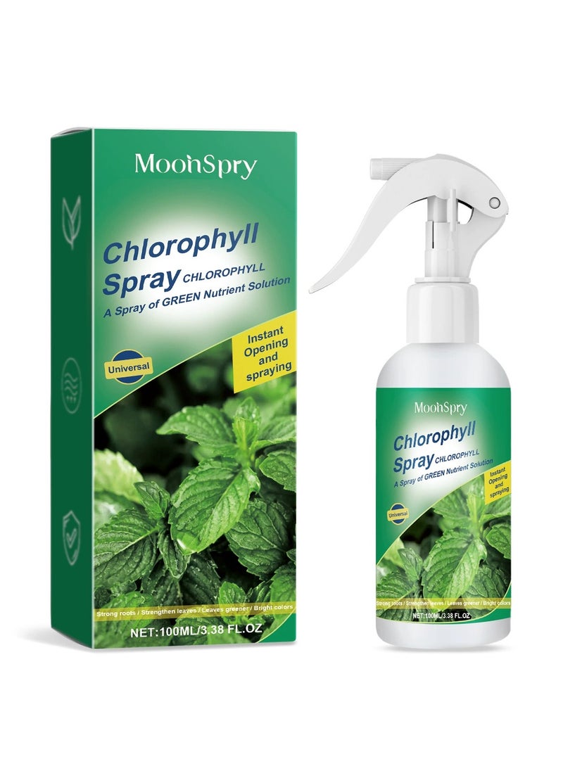 MOONSPRY Liquid Chlorophyll Spray, Plant Nutrient Solution for Growth Enhancement, Vitality Elixir Supplement for Seedlings  Cuttings, Plant Growth Enhancer 100ml  - Image 1