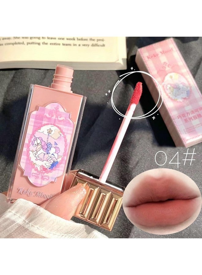 Domality 3Pcs Matte Nude Lip Gloss Set, 3 Colors Silky Velvet Lipstick with Cute Chocolate Shape Package, Non-stick Cup Long Lasting Waterproof Lip Stain Lip Tint, Daily Professional Lip Makeup - Image 4