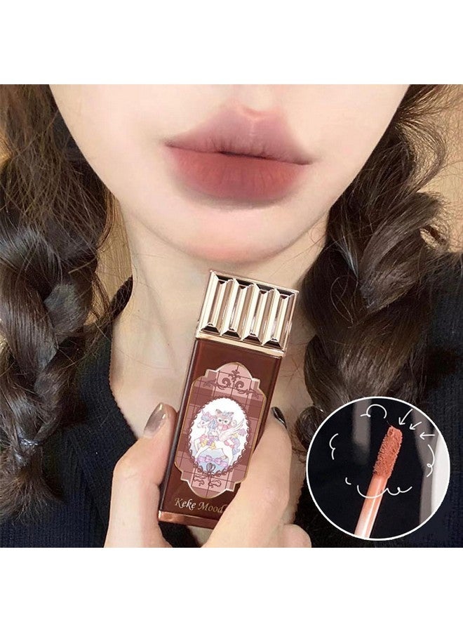 Domality 3Pcs Matte Nude Lip Gloss Set, 3 Colors Silky Velvet Lipstick with Cute Chocolate Shape Package, Non-stick Cup Long Lasting Waterproof Lip Stain Lip Tint, Daily Professional Lip Makeup - Image 2