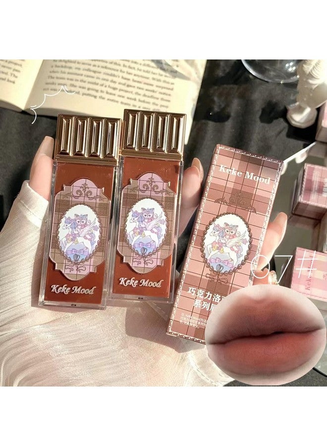 Domality 3Pcs Matte Nude Lip Gloss Set, 3 Colors Silky Velvet Lipstick with Cute Chocolate Shape Package, Non-stick Cup Long Lasting Waterproof Lip Stain Lip Tint, Daily Professional Lip Makeup - Image 5
