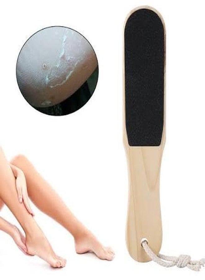 GMG Wooden Foot Scrubber for Dead Skin, Dual-Sided Callus Remover with Coarse and Fine Grit, Natural Wood Handle with Hanging Rope - Image 4