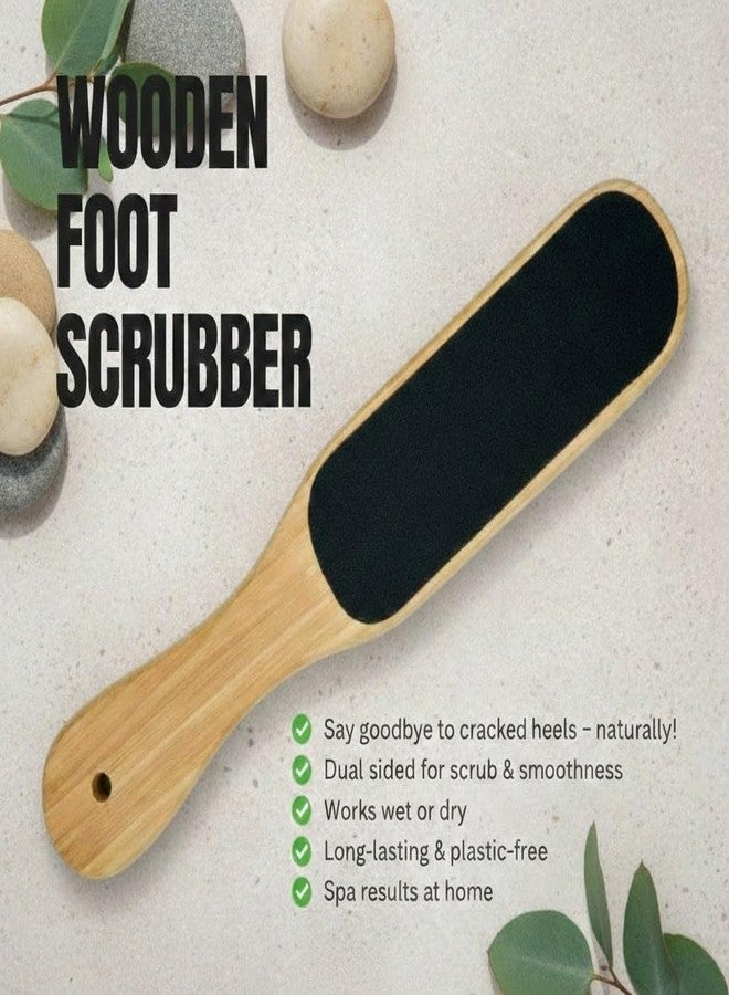 GMG Wooden Foot Scrubber for Dead Skin, Dual-Sided Callus Remover with Coarse and Fine Grit, Natural Wood Handle with Hanging Rope - Image 5