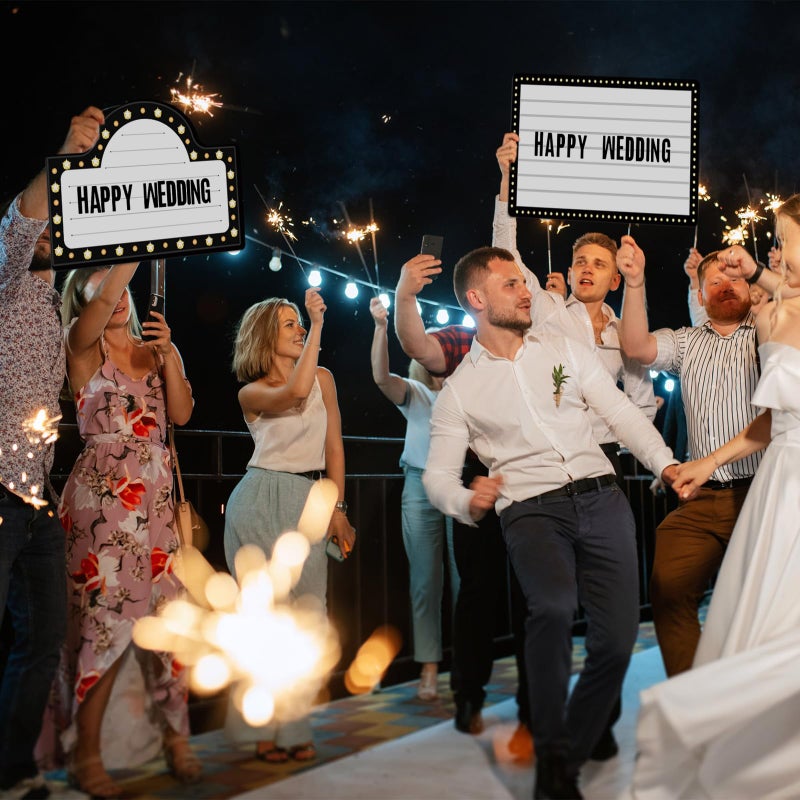 Feifeiya 6 Pack Wedding Bottle Service Sign with Letters Sticker 17.72'' x 12.8'' Entrance Props Bridal Party Nightclub Bottle Service Sign with Letters for Nightclub Clubs Weddings Parties(Black) - Image 5