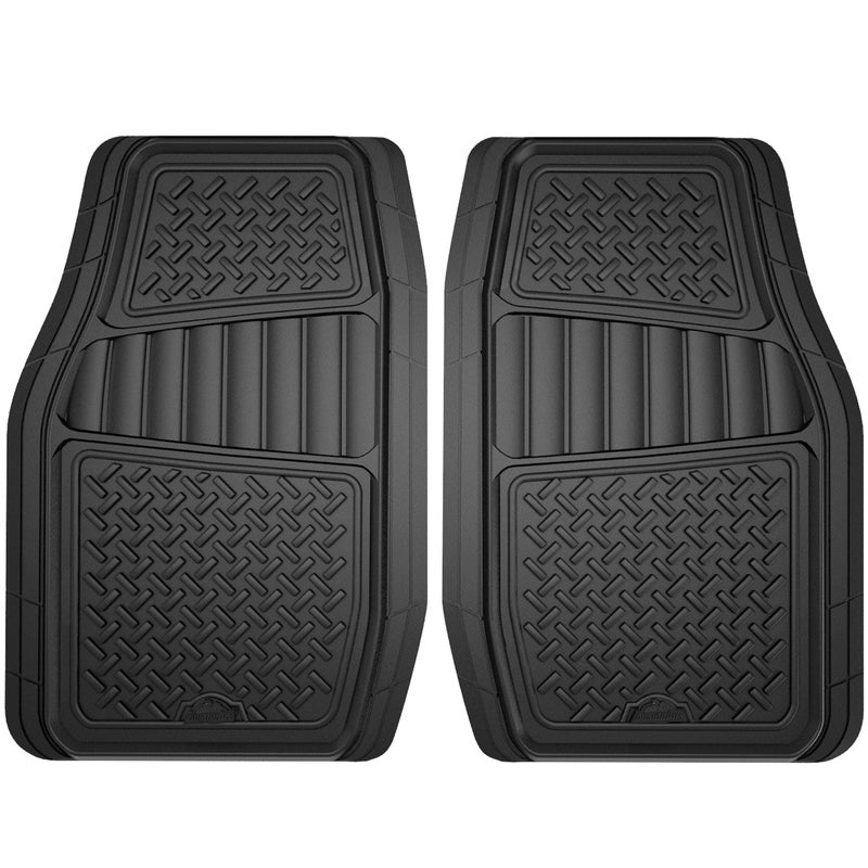 Armor All 2-Piece Truck Floor Mats, Heavy-Duty All-Weather Mats for Trucks â€” Black - Image 1