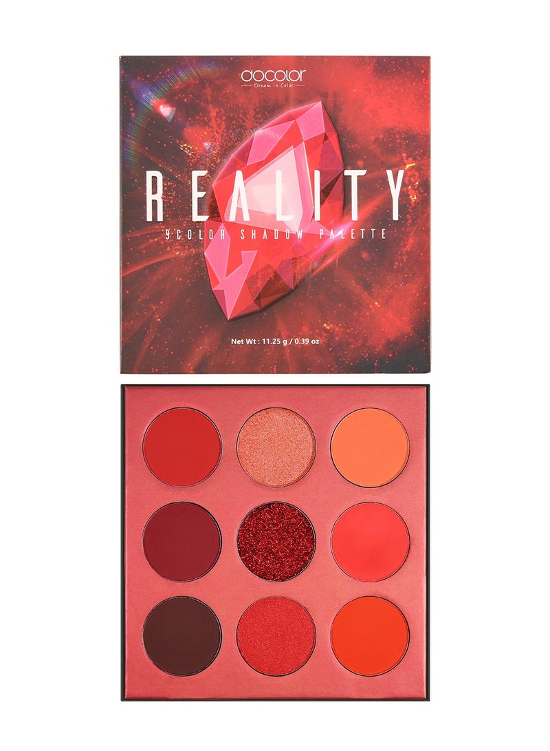 docolor docolor Eyeshadow Palette 9 Colors Red Pearlescent Gemstone Shadow Palette Highly Pigmented Mattes Shimmers Naked Smokey Glitter Cream Colorful Powder Blendable Long Lasting Waterproof Makeup Palette  - Image 3
