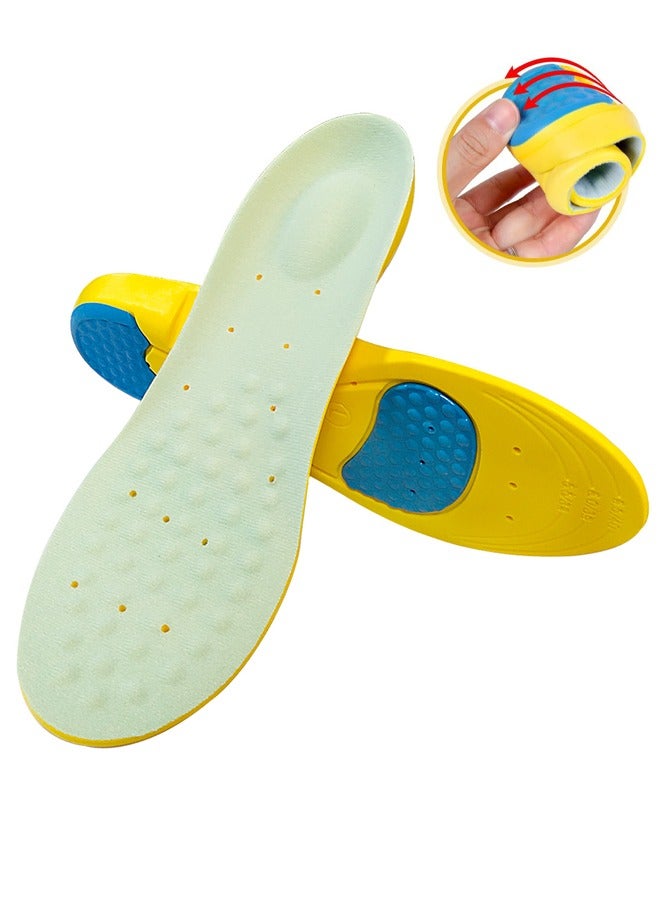 1 Pair Sports Insole, [Shock Absorption] [Sweat Absorption] [Antibacterial] [Breathable] [Anti-Odor] Cuttable Insole, Sneakers Insole for Unisex Men Women(M)  - Image 1
