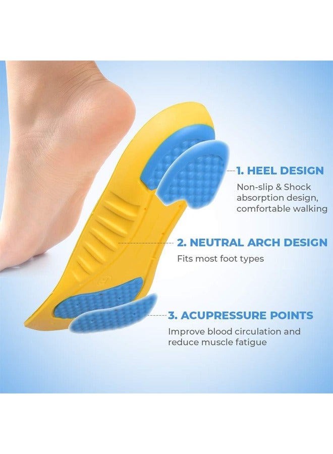 1 Pair Sports Insole, [Shock Absorption] [Sweat Absorption] [Antibacterial] [Breathable] [Anti-Odor] Cuttable Insole, Sneakers Insole for Unisex Men Women(M)  - Image 3