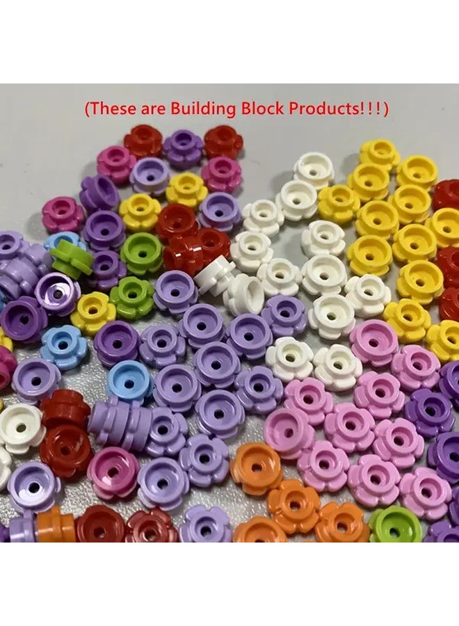 Light Flesh Color 40pcs Mini Building Blocks DIY Flower Garden Scene Play Set Christmas Birthday Gift - Image 2