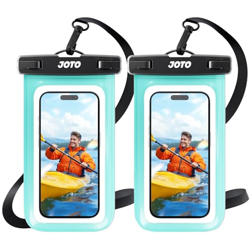 JOTO 2 Pack Waterproof Phone Pouch Case Up to 7", IPX8 Underwater Phone Case Cellphone Dry Bag for iPhone 17/Air 16 15 14 13 12 Pro Max Xs Max XR X 8 7 6S Plus SE/Galaxy S24 S23 S22 -Green - Image 1