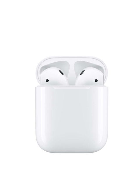 True Wireless Earbuds 2 Bluetooth V5.3 Earphone Build in Microphone and Wireless Charging Case Stereo Sound Compatible for iPhone and Android Devices White
