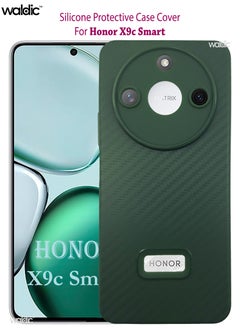 Waldic Honor X9c Smart Ultra Light Slim Shockproof Silicone TPU Anti Slip Scratch Resistant Back Case Cover | Silicone Protective Back Case Cover With Brand Label Visible For Honor X9c Smart - Black  - Image 1