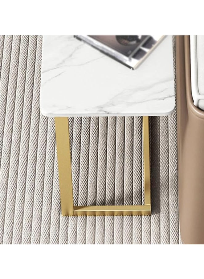 LINGWEI Modern Marble Top Sofa Side Table Coffee Table, Bedside End Table - Image 2