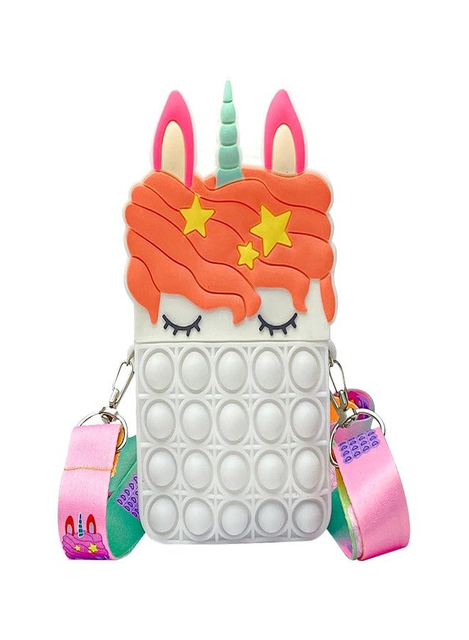 Vaayu Pop It Bag - White Unicorn Sling Bag for Girls & Kids - Small Size - Image 1