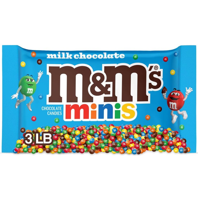 M&M'S MINIS Milk Chocolate Candy, Bulk Candy, 3 lbs Bag - Image 1