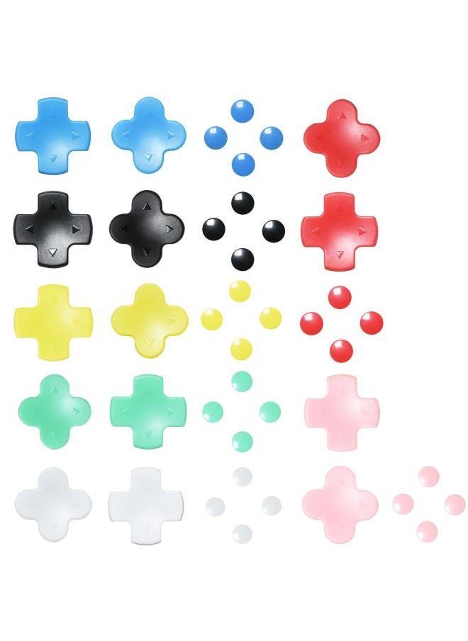 Switch Silicone Key Cap NS Direction Silicone Color Key Sticker Joycon Key Sticker Handle Rocker Cap-Product Color:White Round Cross  - Image 2