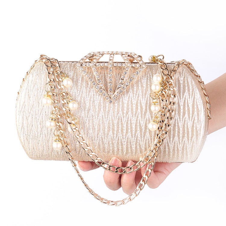 New Style Inlaid Dinner Bag Evening Bag Ladies Hand-Held Banquet Bag Women'S Bag - Image 4