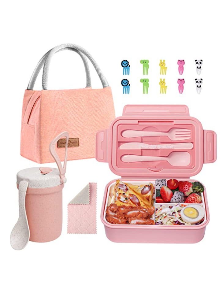 17-Piece Japanese Bento Box Set with Insulated Bag and Food Storage Bags - Image 1