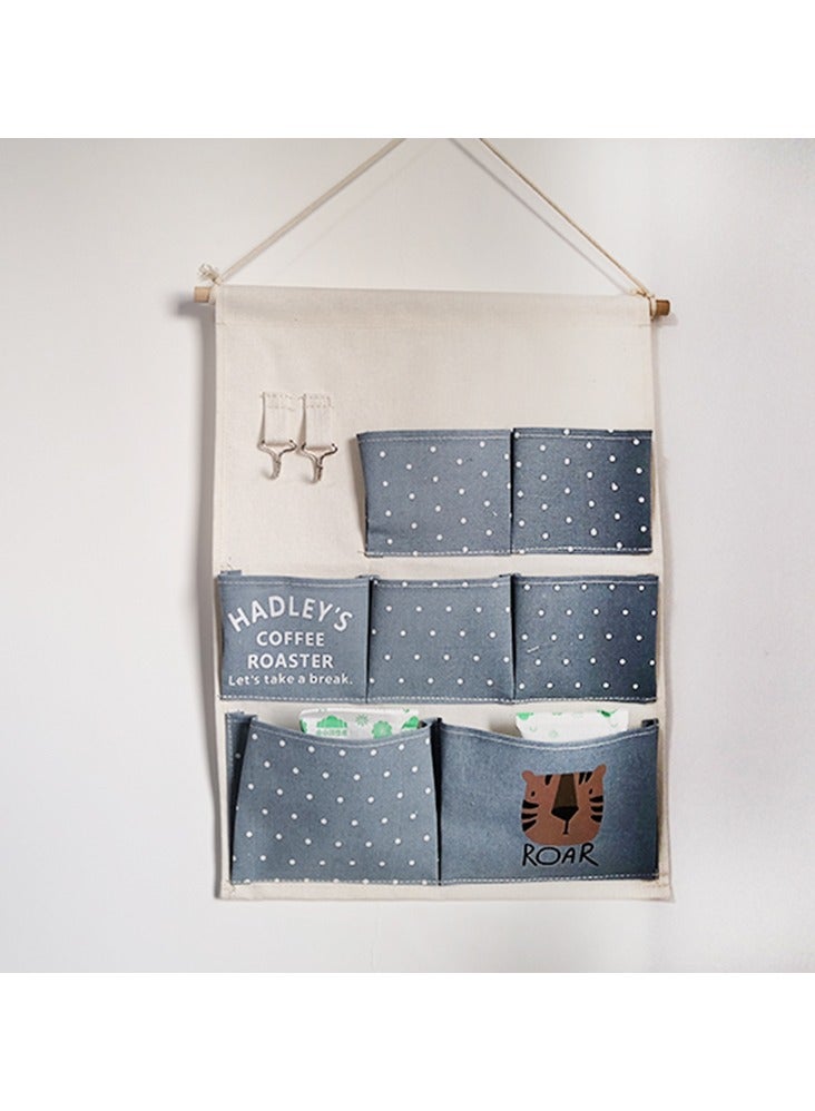 Cute Home Fabric Organizer Wall Mounted Multi-Layer Storage Bag