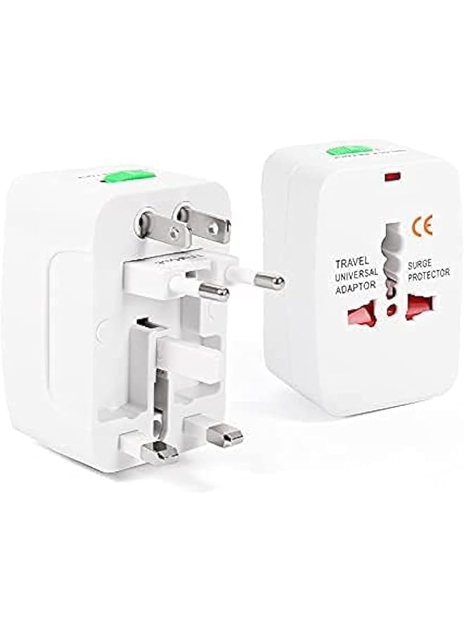 promass Travel Adapter, Worldwide All in One European Universal Adaptor, International Wall Charger Plug (Without USB PORT) for Asia Europe UK AUS and USA - Image 1