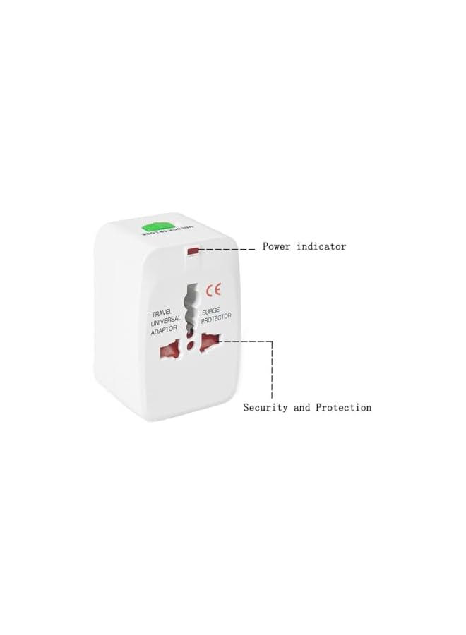 promass Travel Adapter, Worldwide All in One European Universal Adaptor, International Wall Charger Plug (Without USB PORT) for Asia Europe UK AUS and USA - Image 3