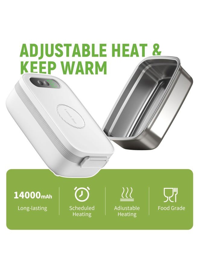 AmaCielo Cordless Electric Lunch Box, 14000mAh Rechargeable Heating Lunch Box with Large Bag for Adults, 1L Portable Self-Heating Food Warmer for Work, Office, Car, Travel, Picnic & Outdoor - Image 3