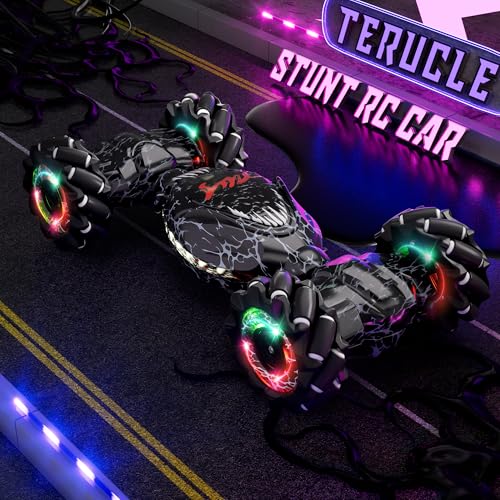 Terucle Remote Control Car 24Ghz 4WD Gravity Gesture Sensing RC Cars Monster Stunt Twist Truck Kids Toys for 57 yr Boys Girls RC Drift Car with Light Music Gift for Boy Toys Age 813 yr - Image 5