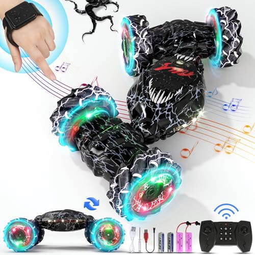 Terucle Remote Control Car 24Ghz 4WD Gravity Gesture Sensing RC Cars Monster Stunt Twist Truck Kids Toys for 57 yr Boys Girls RC Drift Car with Light Music Gift for Boy Toys Age 813 yr - Image 1