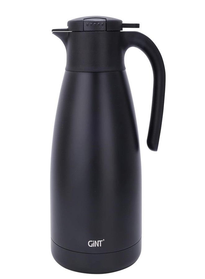 GiNT 2.2L / 74Oz Thermal Coffee Carafe, Insulated Stainless Steel Coffee Carafes for Keeping Hot/Double Walled Vacuum Thermal Carafe (Black) - Image 1