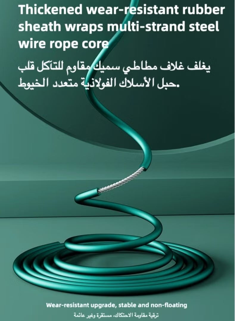 يوسبودي حبل قفز ذكي متعدد الأوضاع قابل للتعديل بزاوية 360 درجة مضاد للتشابك لممارسة التمارين الرياضية في صالة الألعاب الرياضية بدون سلك للرجال والنساء والأطفال - Image 5