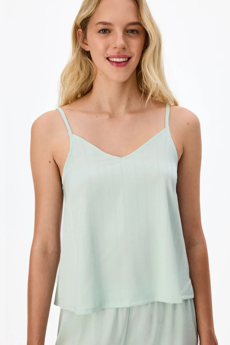 بنتي PENTI Aurora Satin Floral Tank Pajama Top