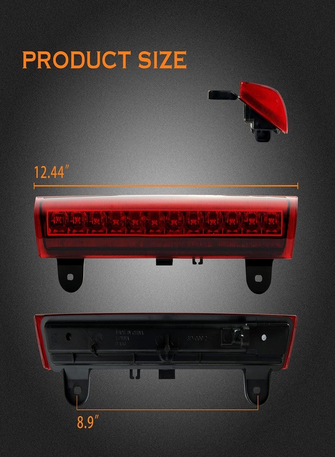 Cxdar Third 3rd Brake Light LED for 2007-2014 Chevy Suburban 1500 2500, High Mount Rear Brake Lights Assembly for 07-14 Tahoe/GMC Yukon & XL, Waterproof Center Cab Lamp Stop Light (Black) - Image 5