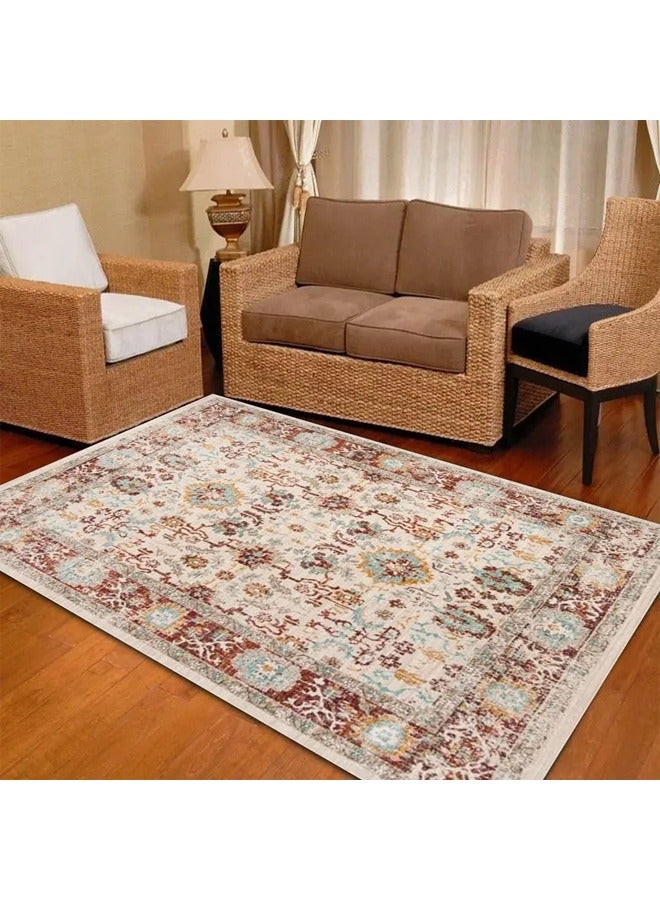 KLNAMAEAAN American Style Anti Slip Rugs Soft Modern Carpets 160X230 CM (Drop Plastic Crystal Velvet) - Image 1