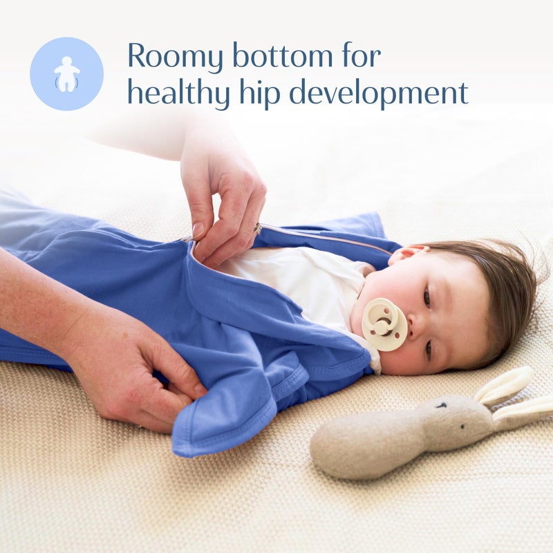 SleepingBaby SleepingBaby Zipadee-Zip Transition Swaddle with Zipper, Polyester, Spandex - Roomy Baby Wearable Blanket for Easy Diaper Changes - Classic Navy, Large (12-24 Month) - 2 Pack - Image 4