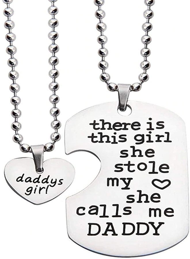 WUSUANED Father and Dauhter Gift There is This G She Stole My Heart She Calls Me Daddy Father Dauhter Necklace Set Daddys G Jewelry Daddy Gift from Dauhter - Image 1