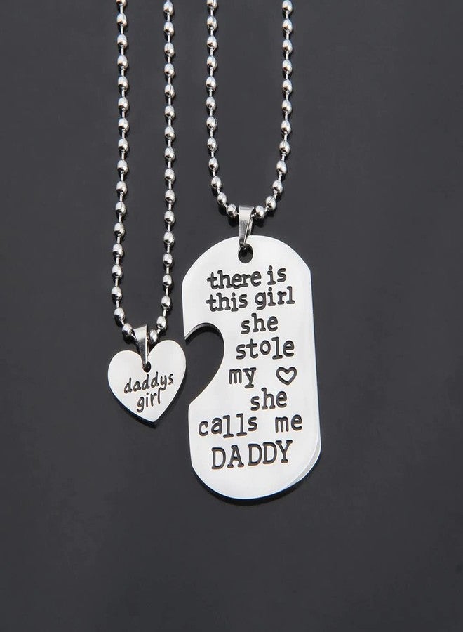 WUSUANED Father and Dauhter Gift There is This G She Stole My Heart She Calls Me Daddy Father Dauhter Necklace Set Daddys G Jewelry Daddy Gift from Dauhter - Image 3