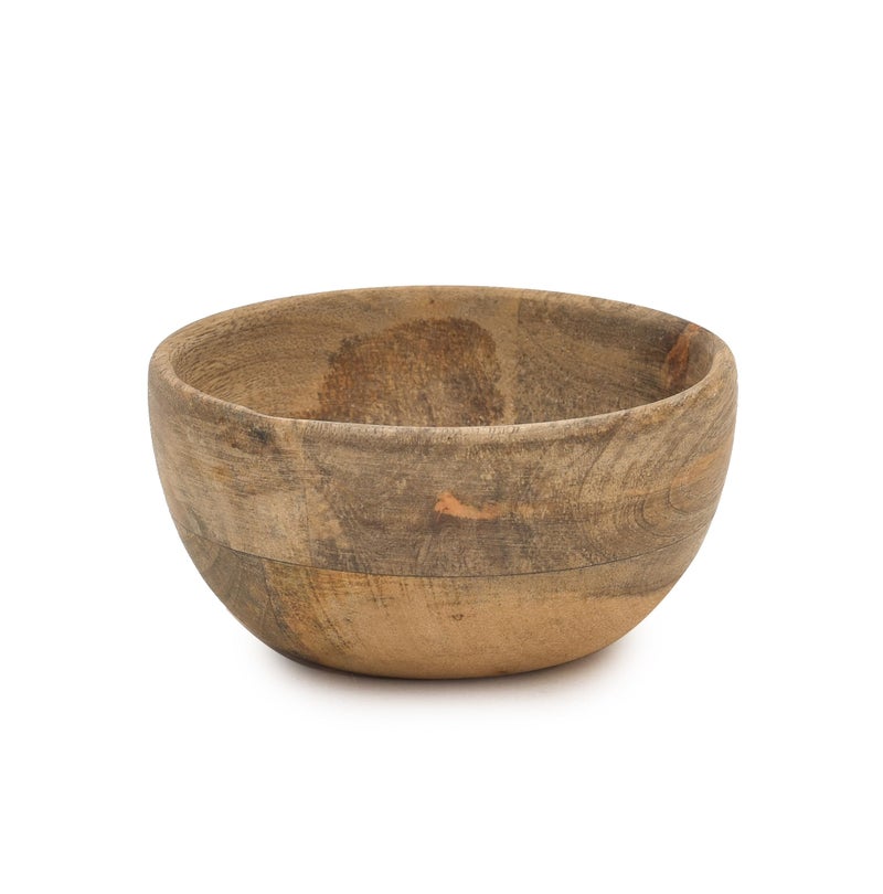 OGGN Natural Mango Wood Mixing & Serving Bowl, Handmade Wooden Salad Bowls, Antique Soup Serve Ware, Elegant Multipurpose Bowl for Salads, Soups, Snacks - Small (4 Inch) - Image 5