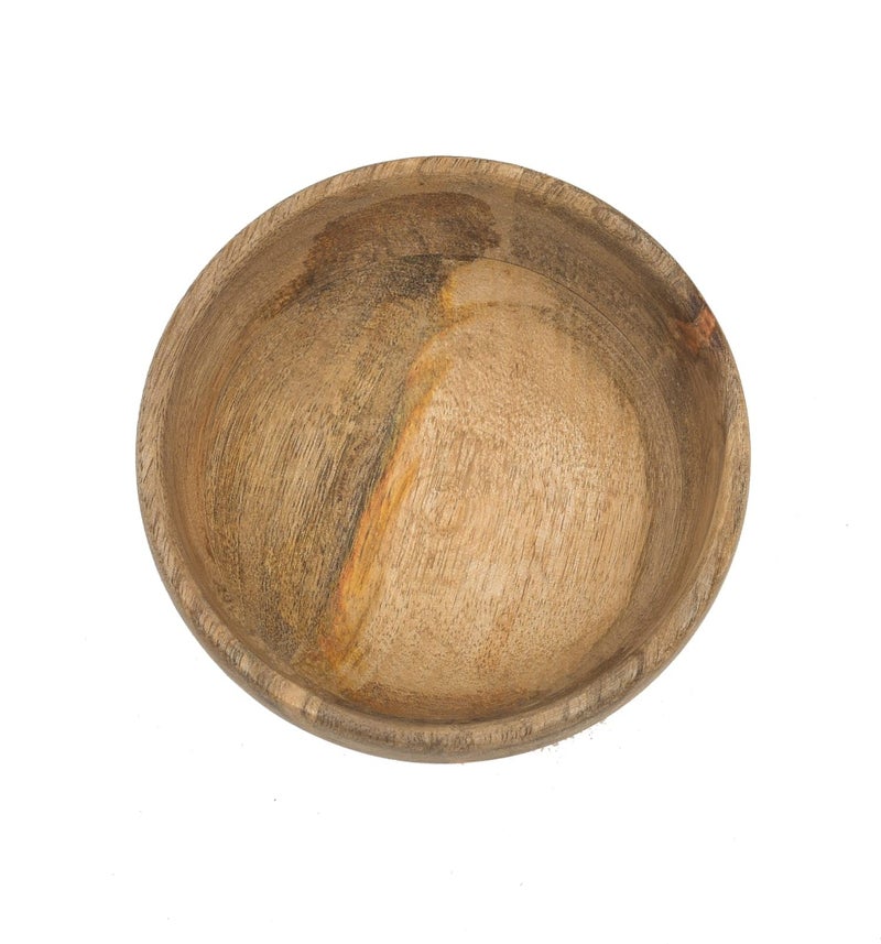 OGGN Natural Mango Wood Mixing & Serving Bowl, Handmade Wooden Salad Bowls, Antique Soup Serve Ware, Elegant Multipurpose Bowl for Salads, Soups, Snacks - Small (4 Inch) - Image 3