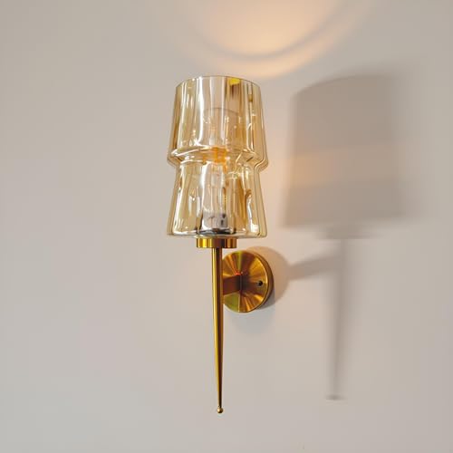 BrightLyt Wall Lights for Living Room, Home Decoration Wall Lamps for Bedroom/Bathroom, Mirror Side Wall Scone Fixtures, Classic Design (Gold Electroplated) - Image 5