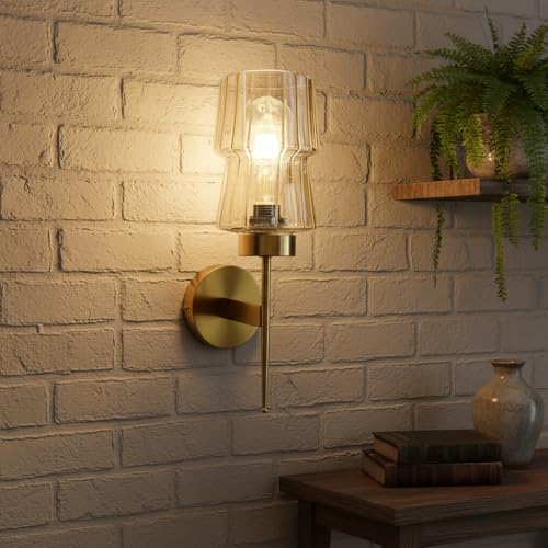 BrightLyt Wall Lights for Living Room, Home Decoration Wall Lamps for Bedroom/Bathroom, Mirror Side Wall Scone Fixtures, Classic Design (Gold Electroplated) - Image 4