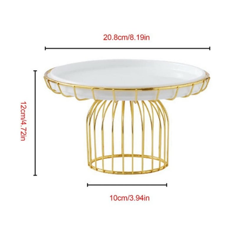 MAXXINN Metal Cupcake Stand White and Gold Multipurpose Serving Stand Perfect for Weeding, Parties and Special Occasion (Medium) - Image 4