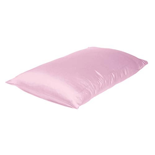 Oussum Satin Silk Pillowcase Pillow Case Covers with Envelop Closure for Hair and Skin Home Bed Decor Set of 2 Pillowcase Free 3 pcs scrunchies (Queen, Crystal Rose) - Image 5