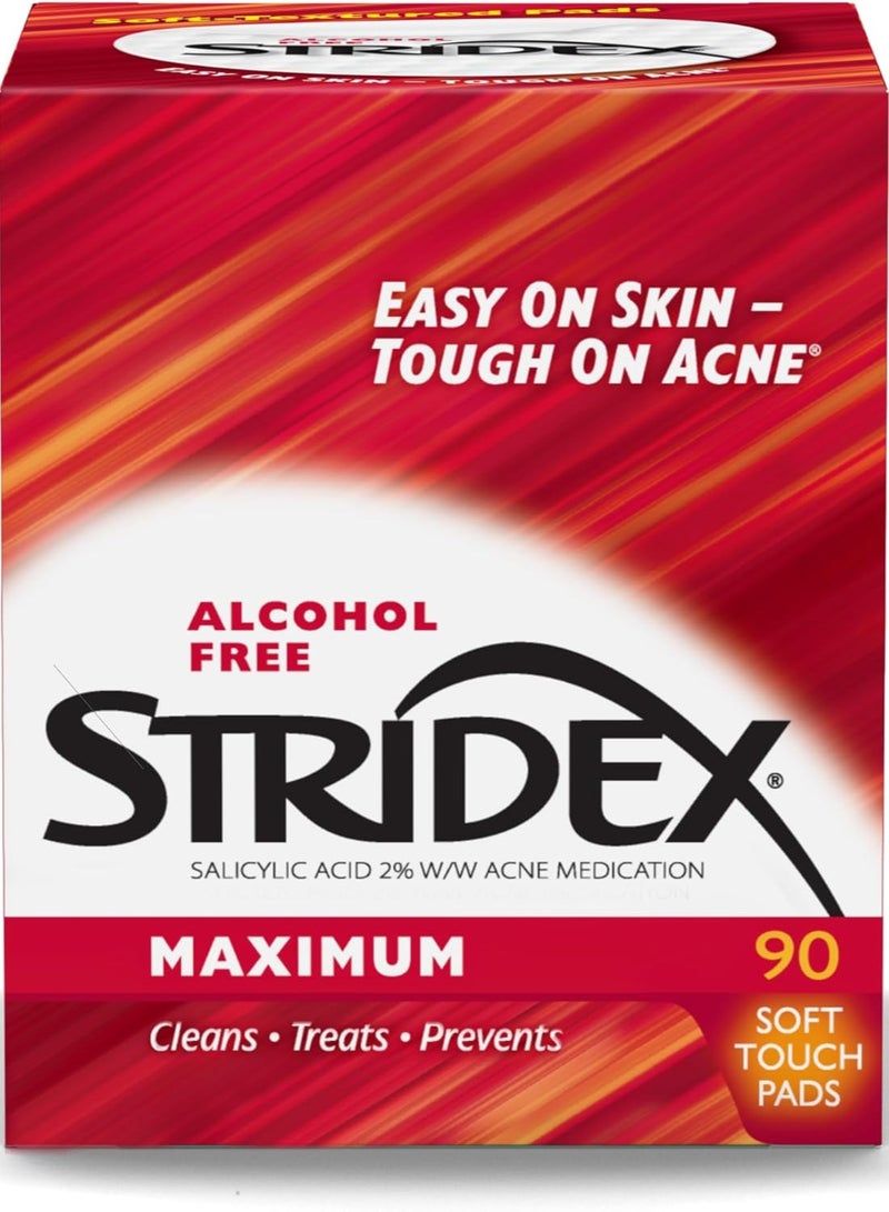 سترايدكس ضمادات ماكسيموم للتحكم بحب الشباب بخطوة واحدة- ضمادات ناعمة 90 قطعة - Image 1