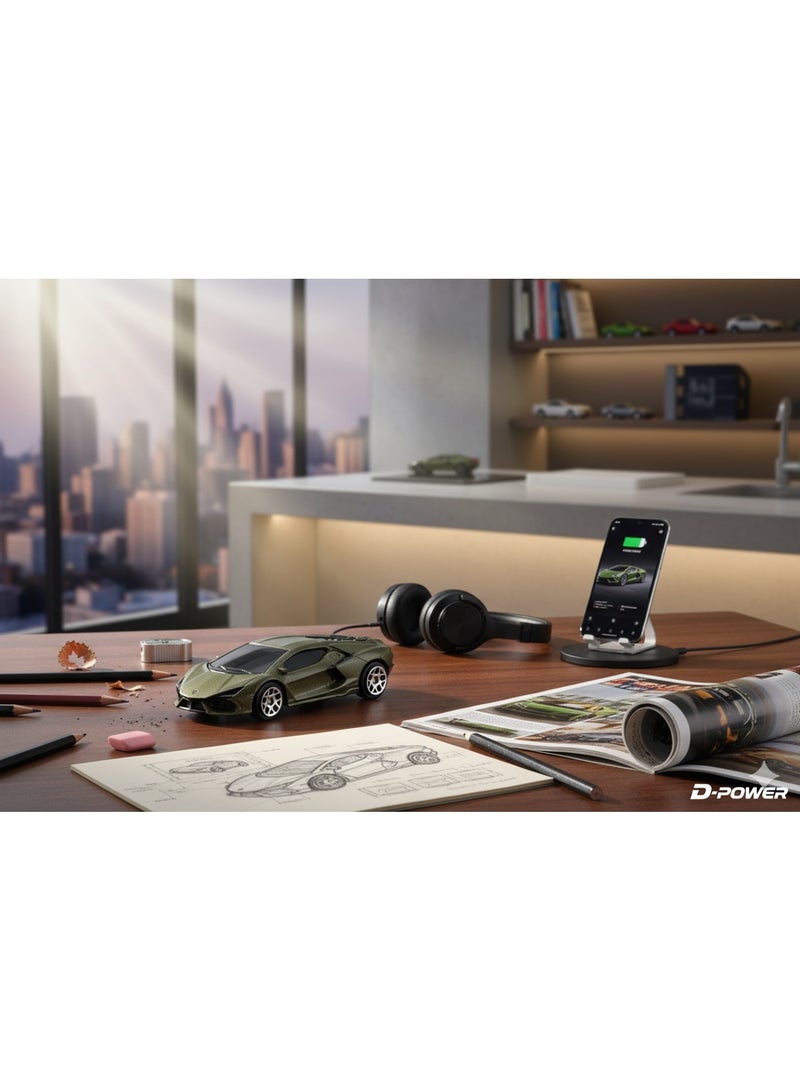 D-Power 1:64 Diecast Lamborghini Revuelto 2024 Matte Green Collectible Mini Sports Car - Image 2