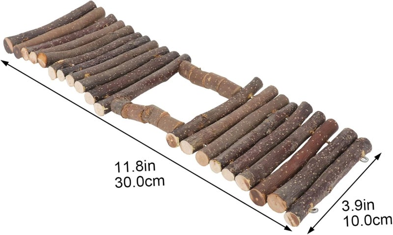 Garneck Wooden Pet Nest Fence for Hamsters Natural Chew Toy Grinding Prop Compact Design for Small Animals Safe and Durable Material for Pet Cages - Image 2