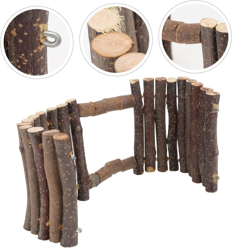 Garneck Wooden Pet Nest Fence for Hamsters Natural Chew Toy Grinding Prop Compact Design for Small Animals Safe and Durable Material for Pet Cages - Image 4