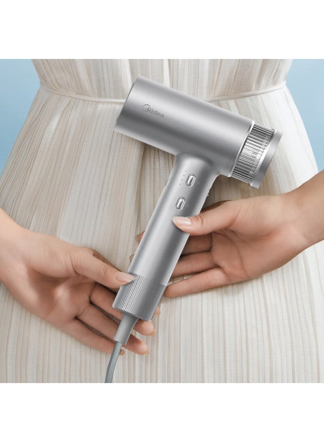 Midea High-speed Hair Dryer, Home Use, High Power, High Concentration Negative Ion Hair Protection, Strong Airflow Quick-drying Electric Hair Dryer, Holiday Gift, Fg3-anium Gray - Image 2