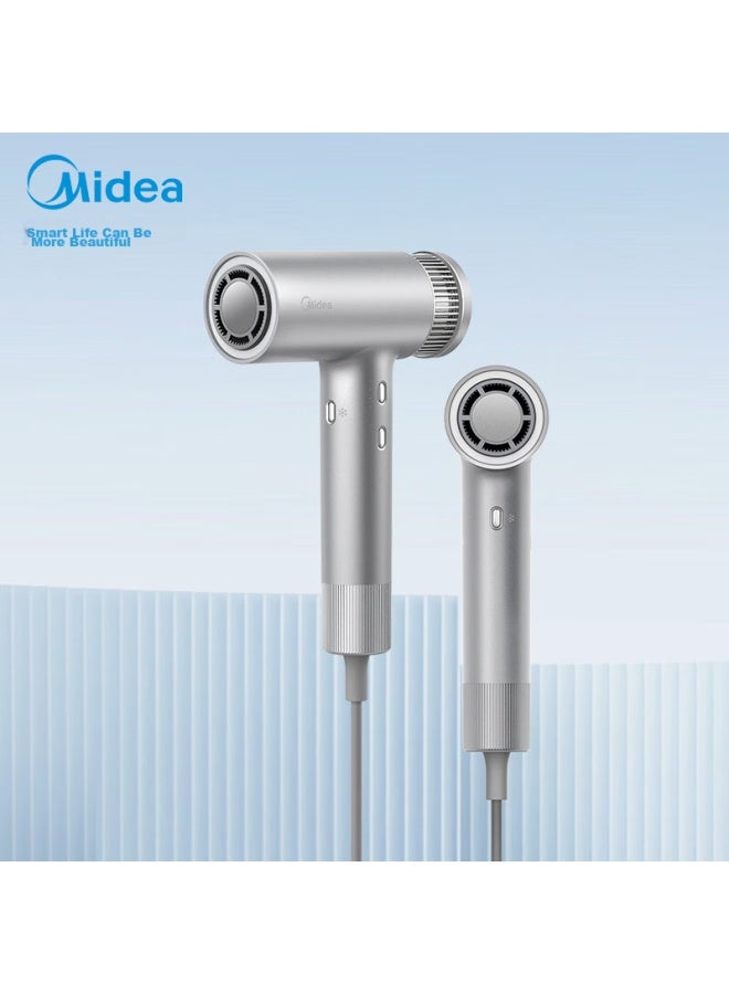 Midea High-speed Hair Dryer, Home Use, High Power, High Concentration Negative Ion Hair Protection, Strong Airflow Quick-drying Electric Hair Dryer, Holiday Gift, Fg3-anium Gray - Image 1
