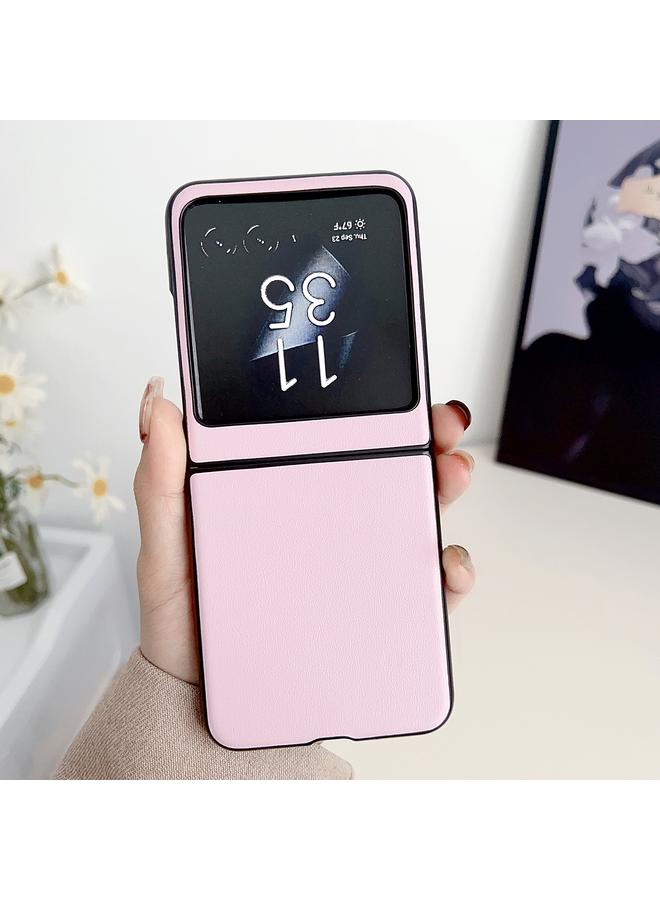 S-TOP Case For Motorola Razr 50 Solid Color Leather Texture Phone Case - Image 2