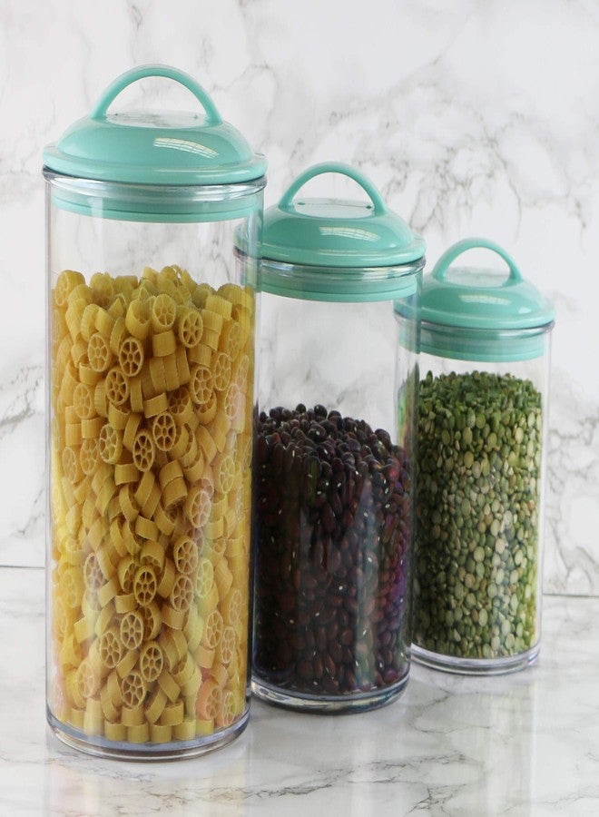 Reston Lloyd Food Storage Containers, BPA Free Airtight Canisters for Cereal, Pasta, Sugar, Coffee, Flour, Cookies, Loose Tea, for Kitchen Organization, Set of 3, Seafoam - Image 2