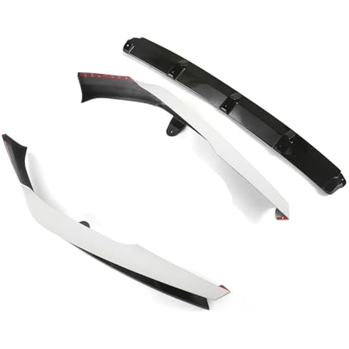 demulax Front Bumper Spoiler Lip, for Accord, 2021 Car Lower Guard Plate White Side Air Vent Trim Canard Splitter Blade Kit Front Bumper Vent Cover - Image 4